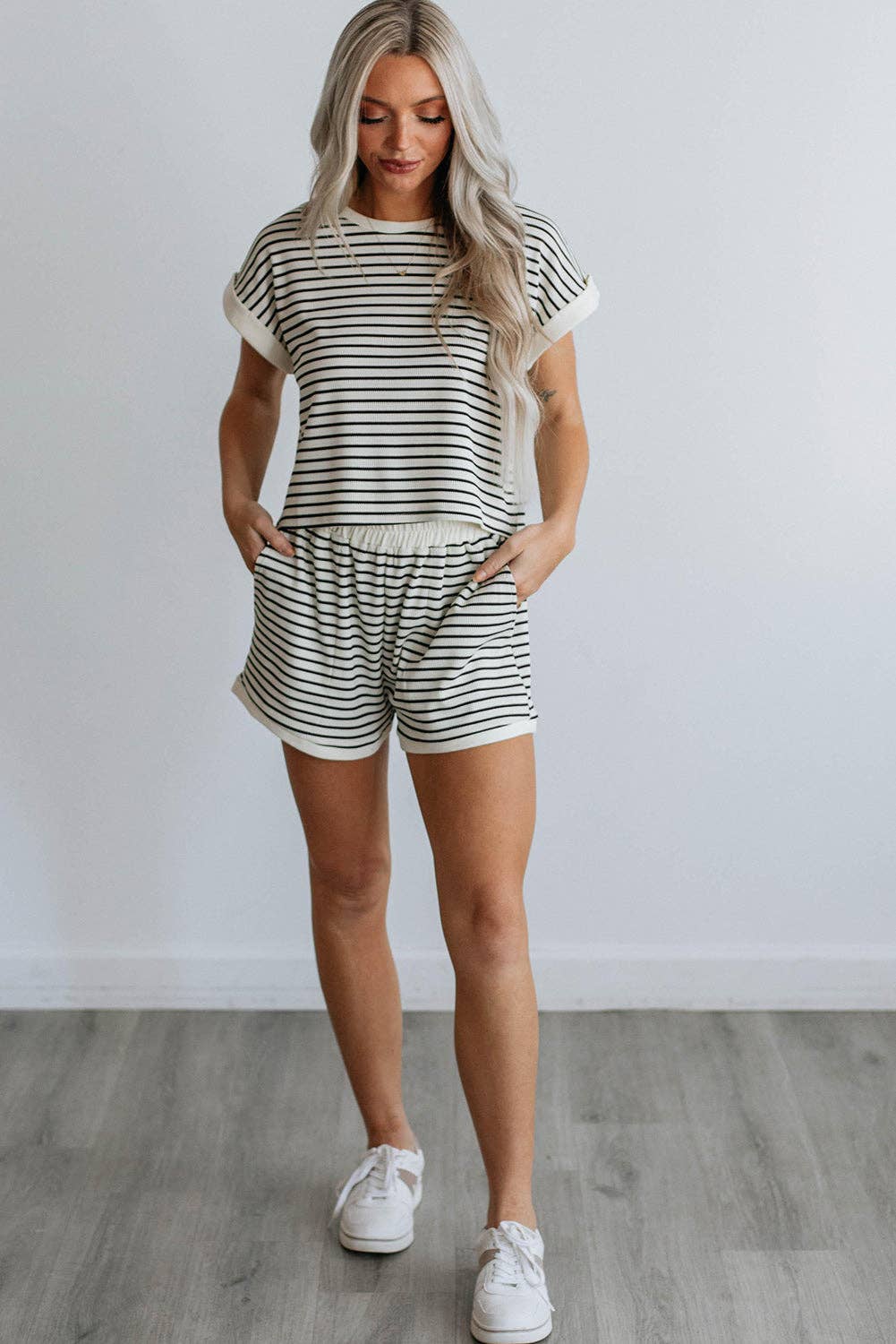 Striped Short Set