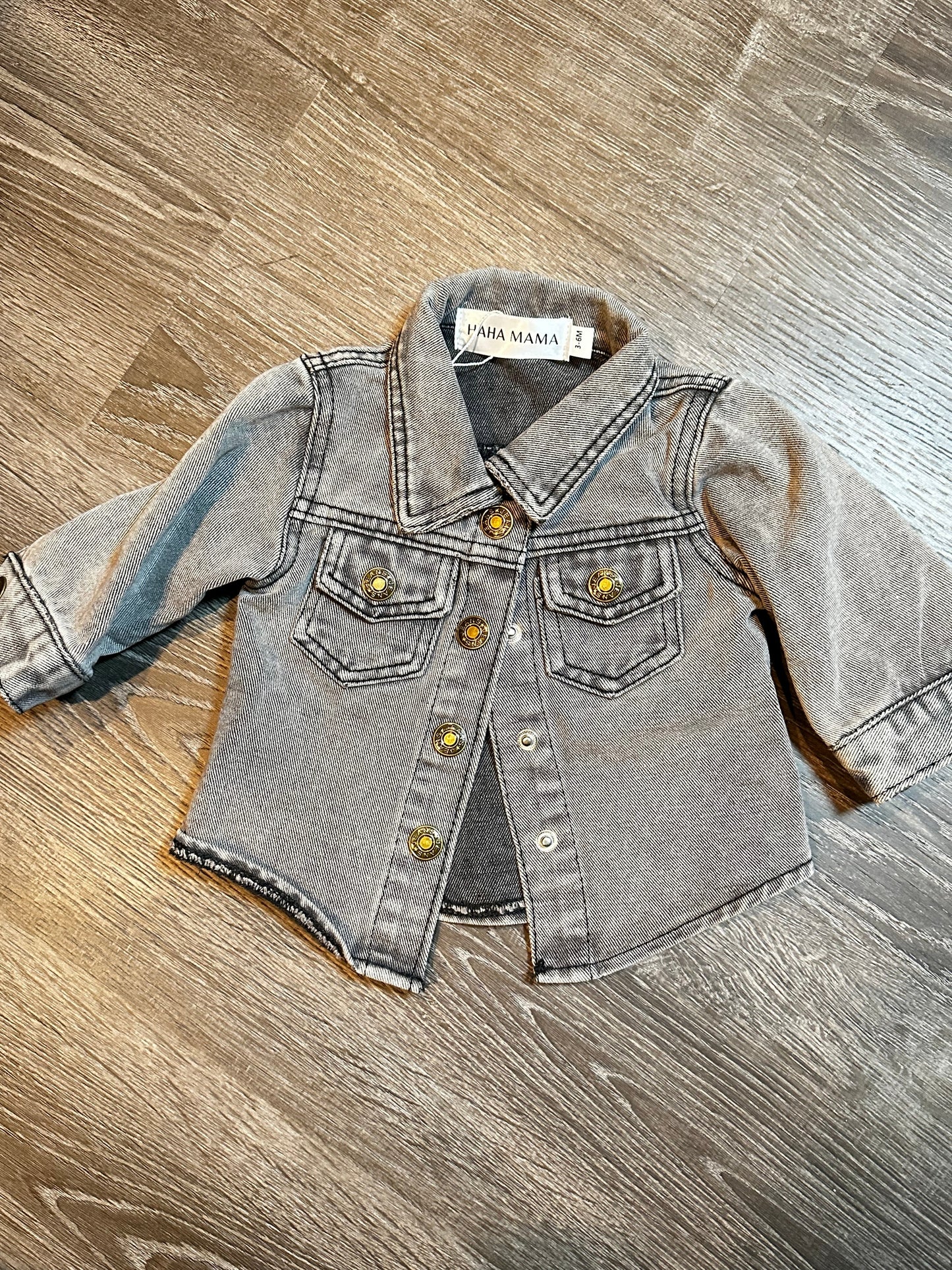 Baby Eagles Denim Jacket with bow