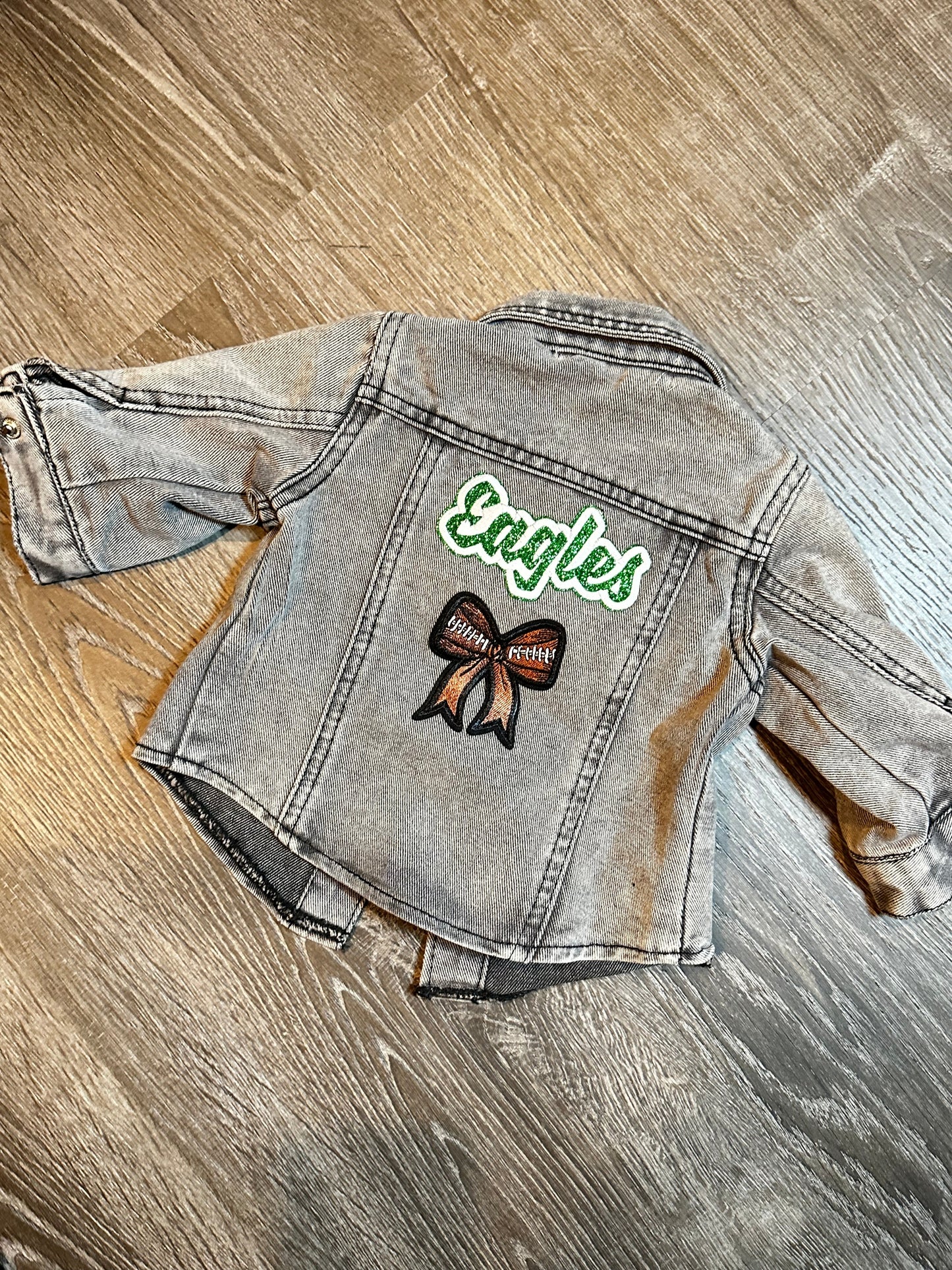 Baby Eagles Denim Jacket with bow
